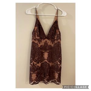 Free People Night Shimmers Mini Dress